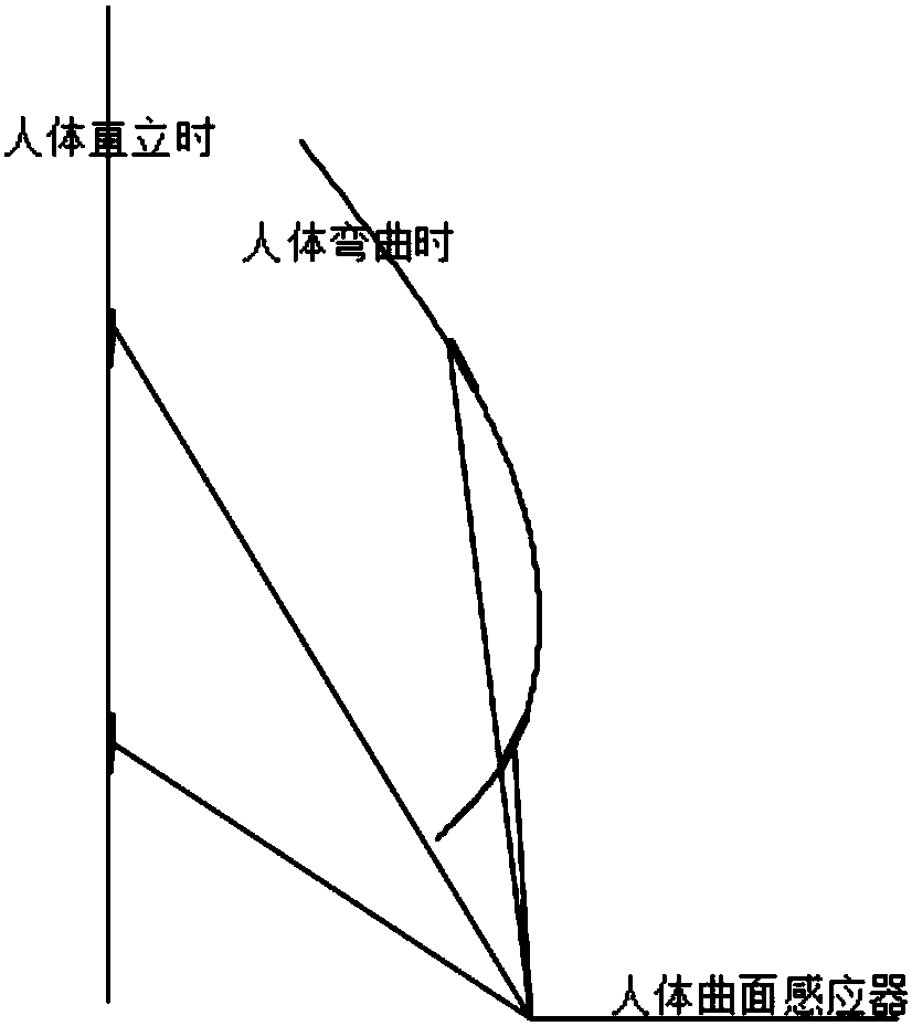 Irregular curved surface pressure testing structure adapting to various states of human body