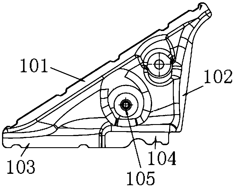 The connection structure between the a-pillar and the lower a-pillar of the vehicle body