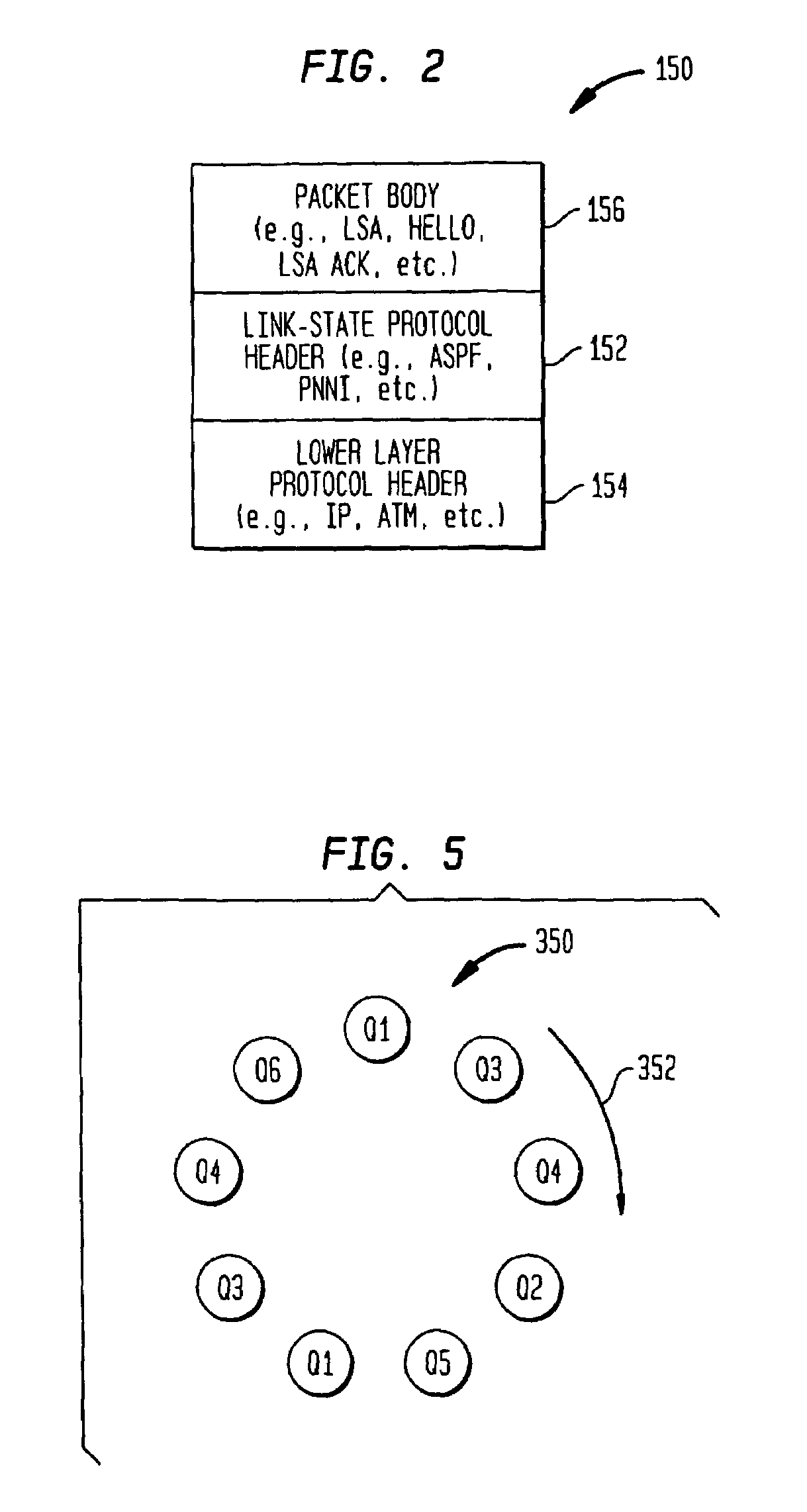 Link state network having weighted control message processing