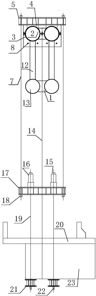 Hoop type tool suspender device for changing steel pipe truss concrete arch bridge suspender