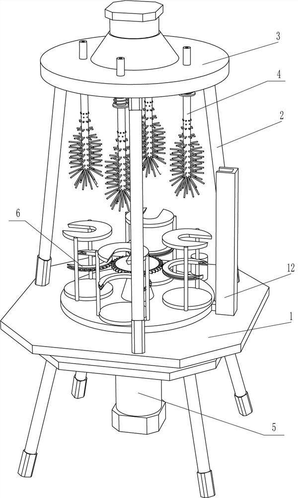 Beverage bottle inner wall rapid cleaning equipment