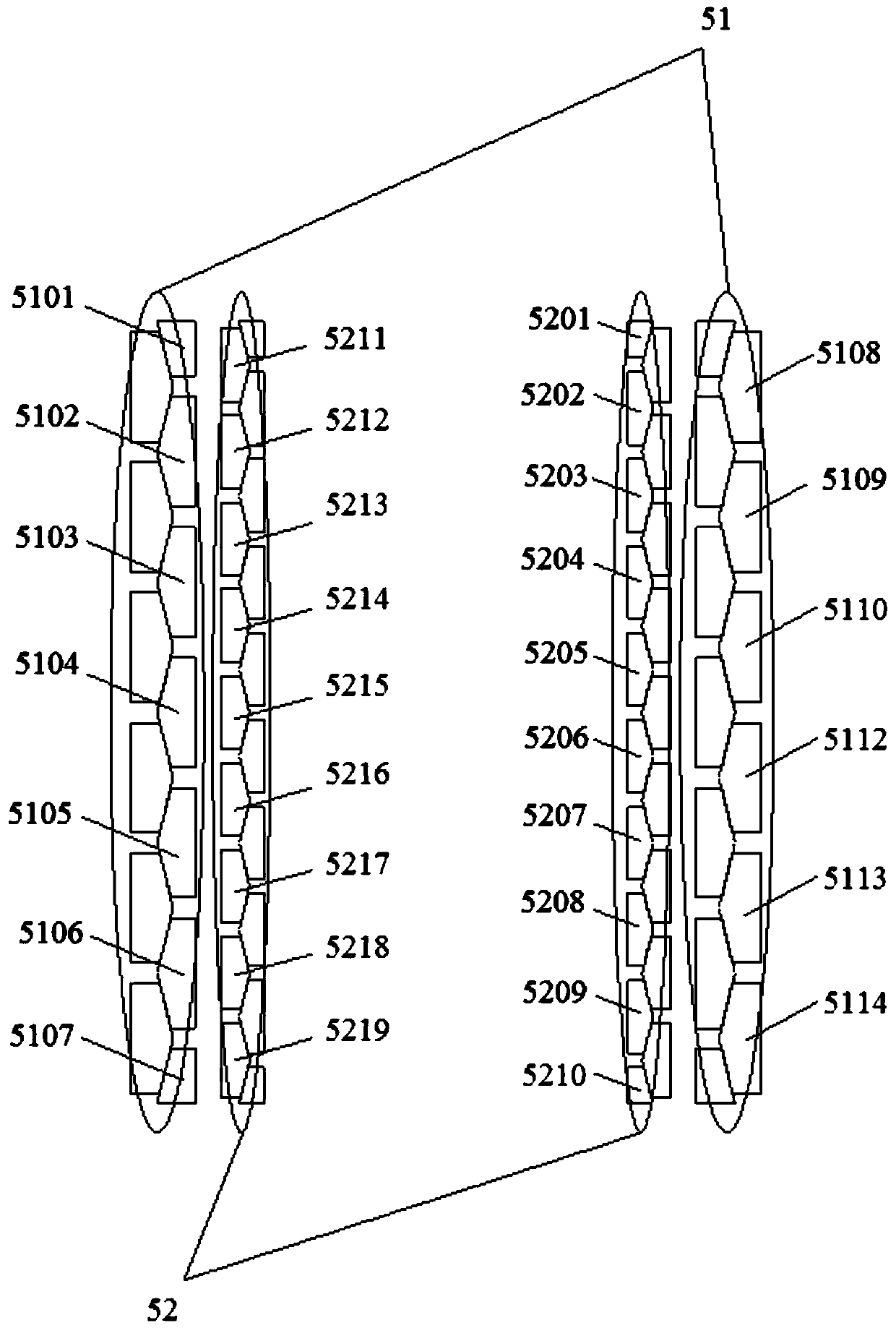 Self-resetting member based on parallel high-strength steel ring springs