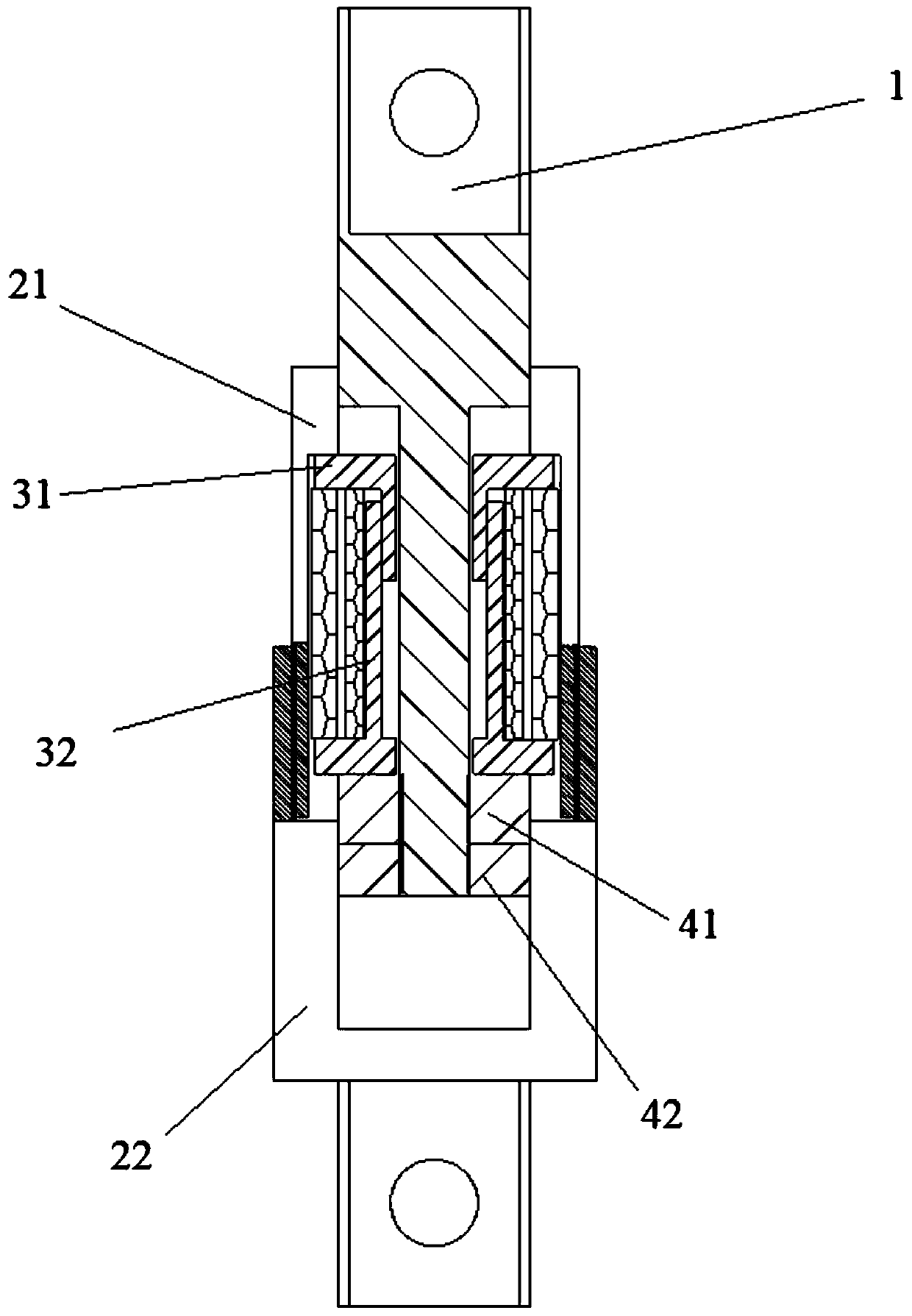 Self-resetting member based on parallel high-strength steel ring springs