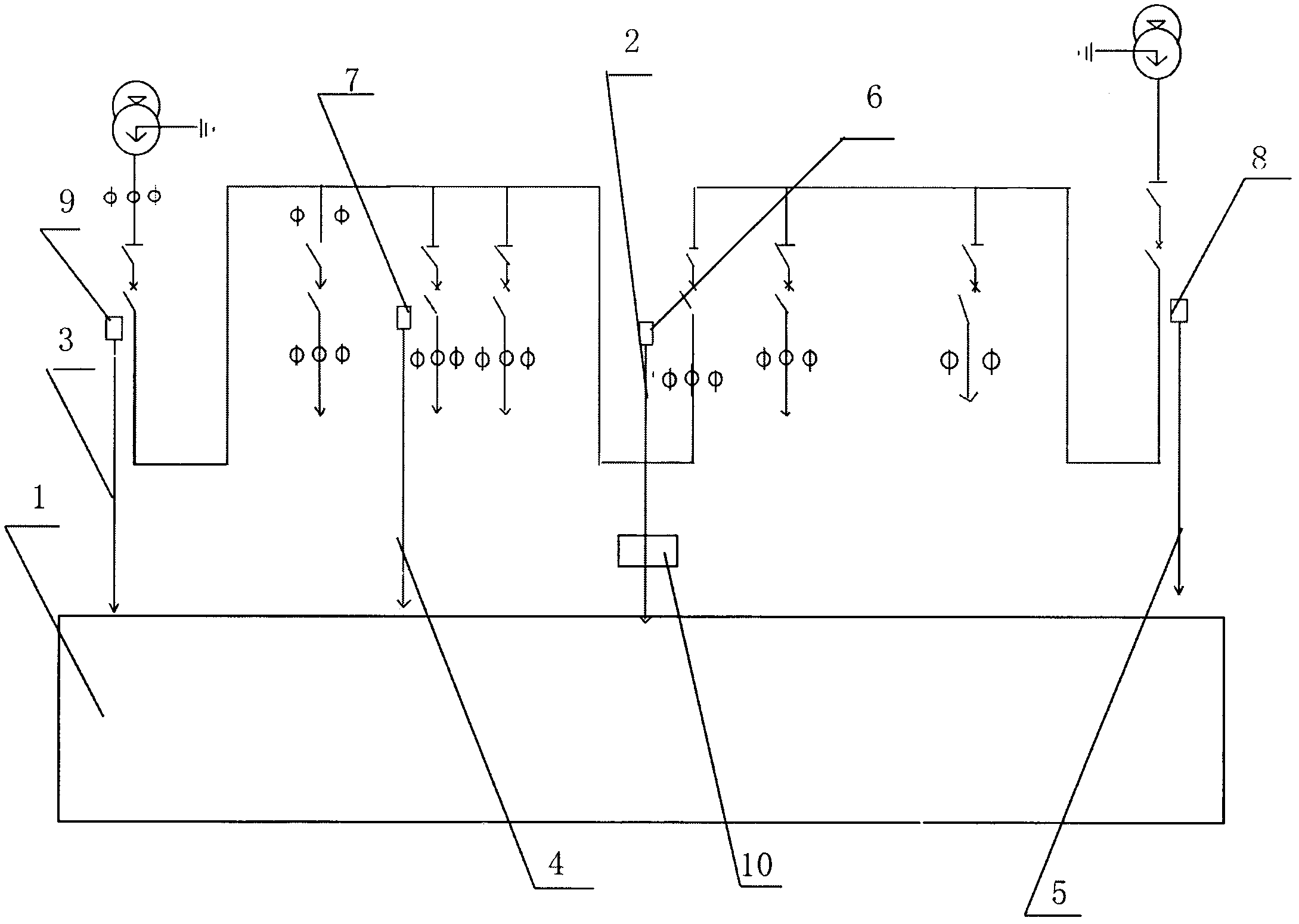 Device for remotely controlling trip-out of power load management terminal of multi-specialty-transformer parallel running user