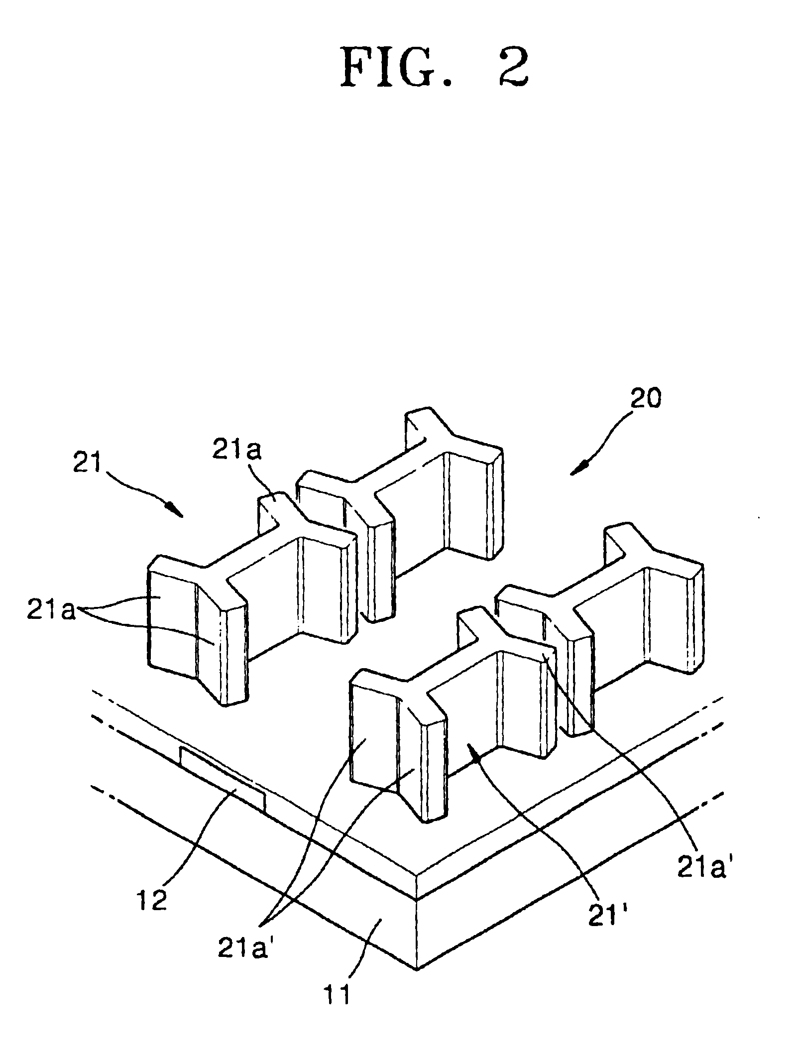 Base panel having partition and plasma display device utilizing the same