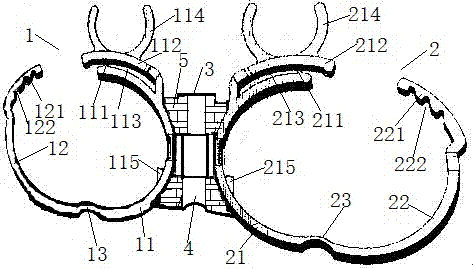 Fixing fastener of central air conditioning condenser pipe and production technology of fixing fastener