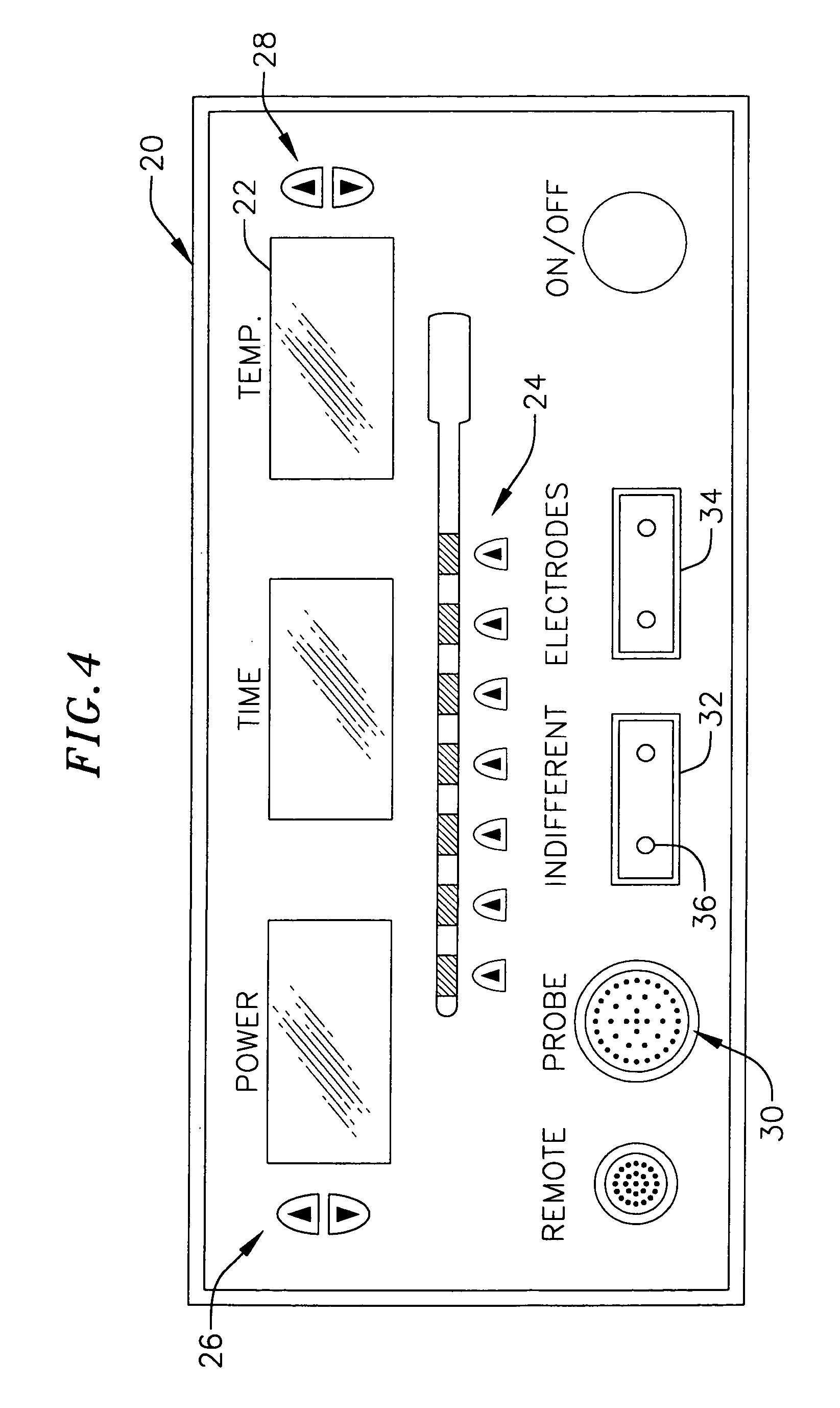 Internal indifferent electrode device for use with lesion creation apparatus and method of forming lesions using the same