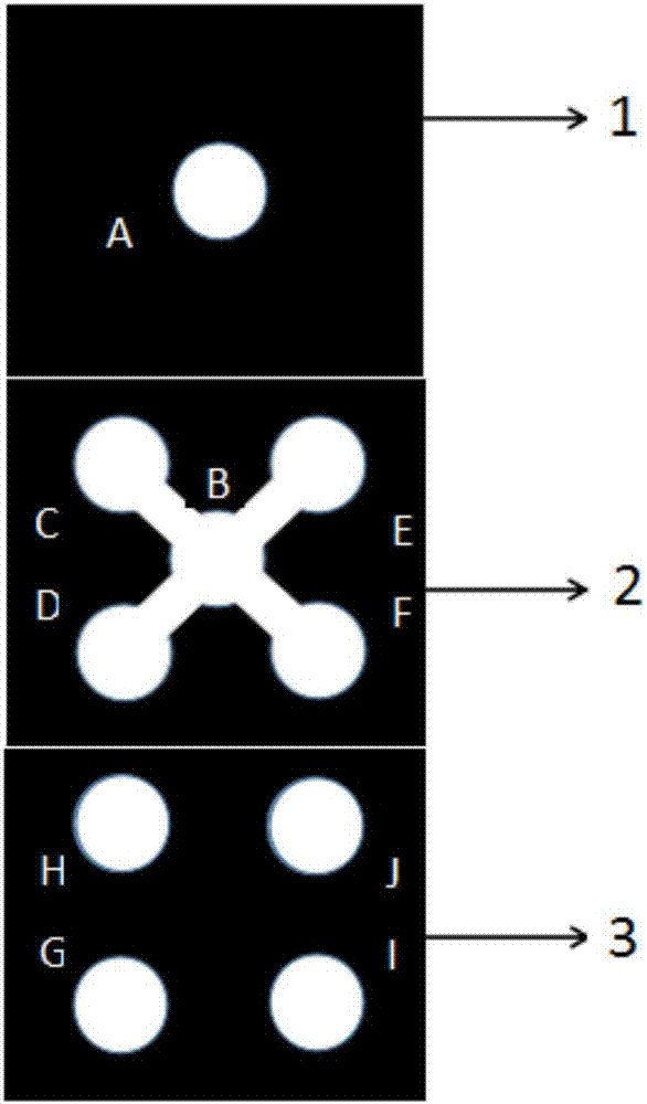 3D folding paper base microfluid fluorescence detection device for simultaneously detecting multiple tumor markers