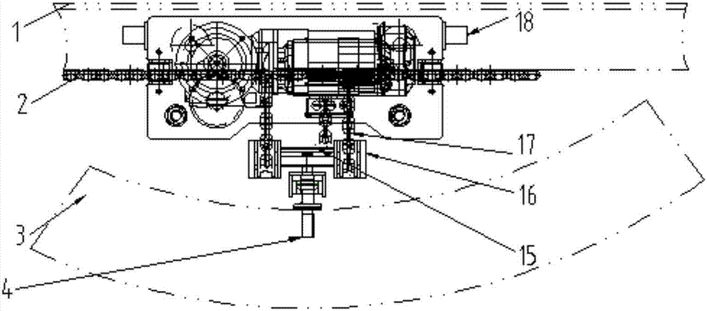 Low-clearance lifting device and lifting system