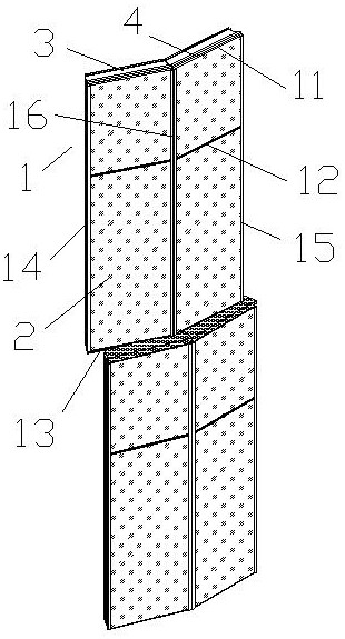 Special-shaped space staggered distorted curtain wall unit body