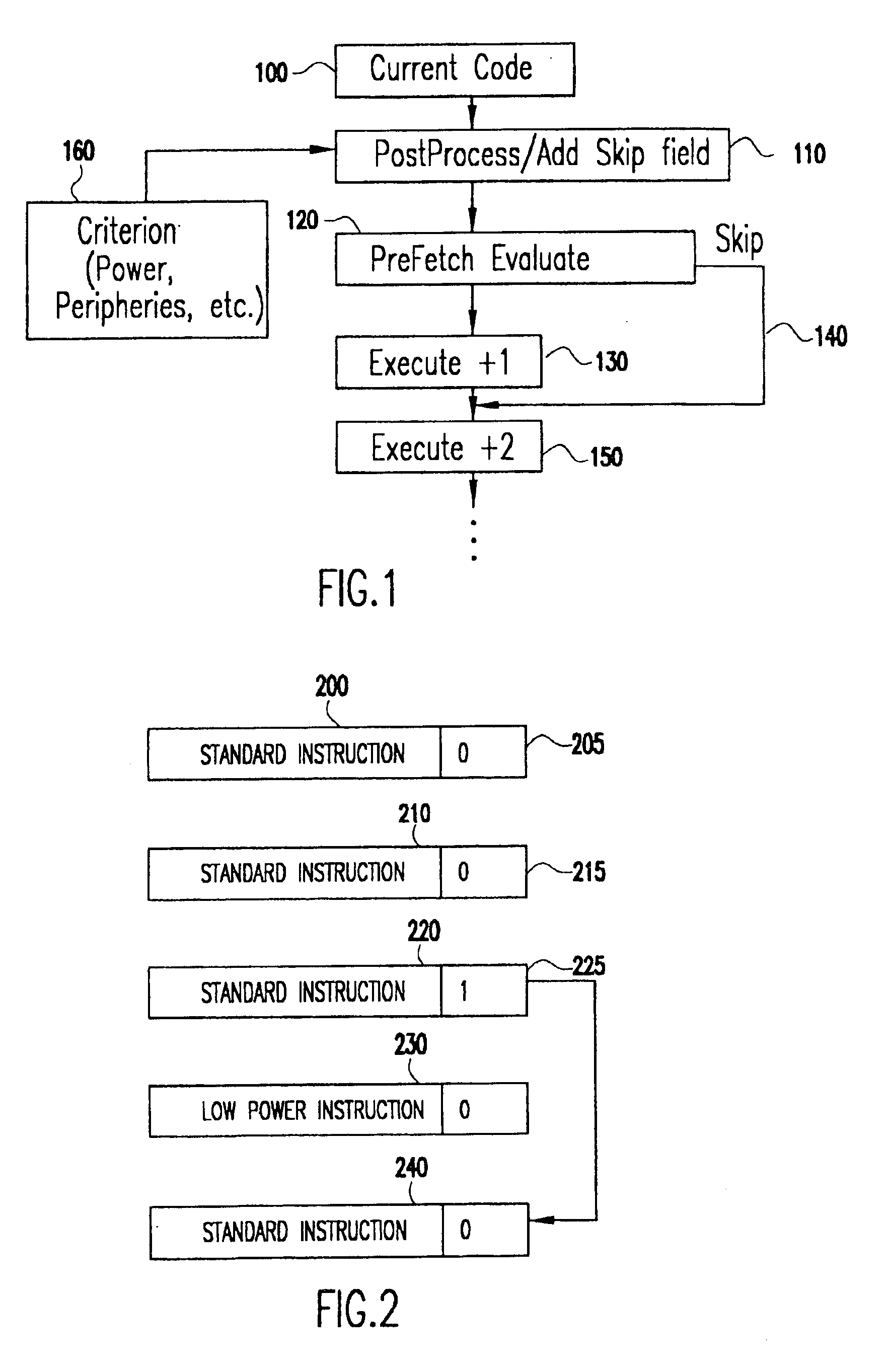 In-line code suppression