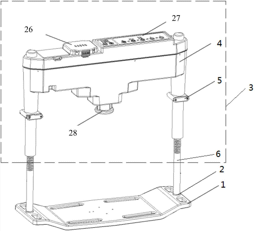 Installing and adjusting device for cardio-pulmonary resuscitation device