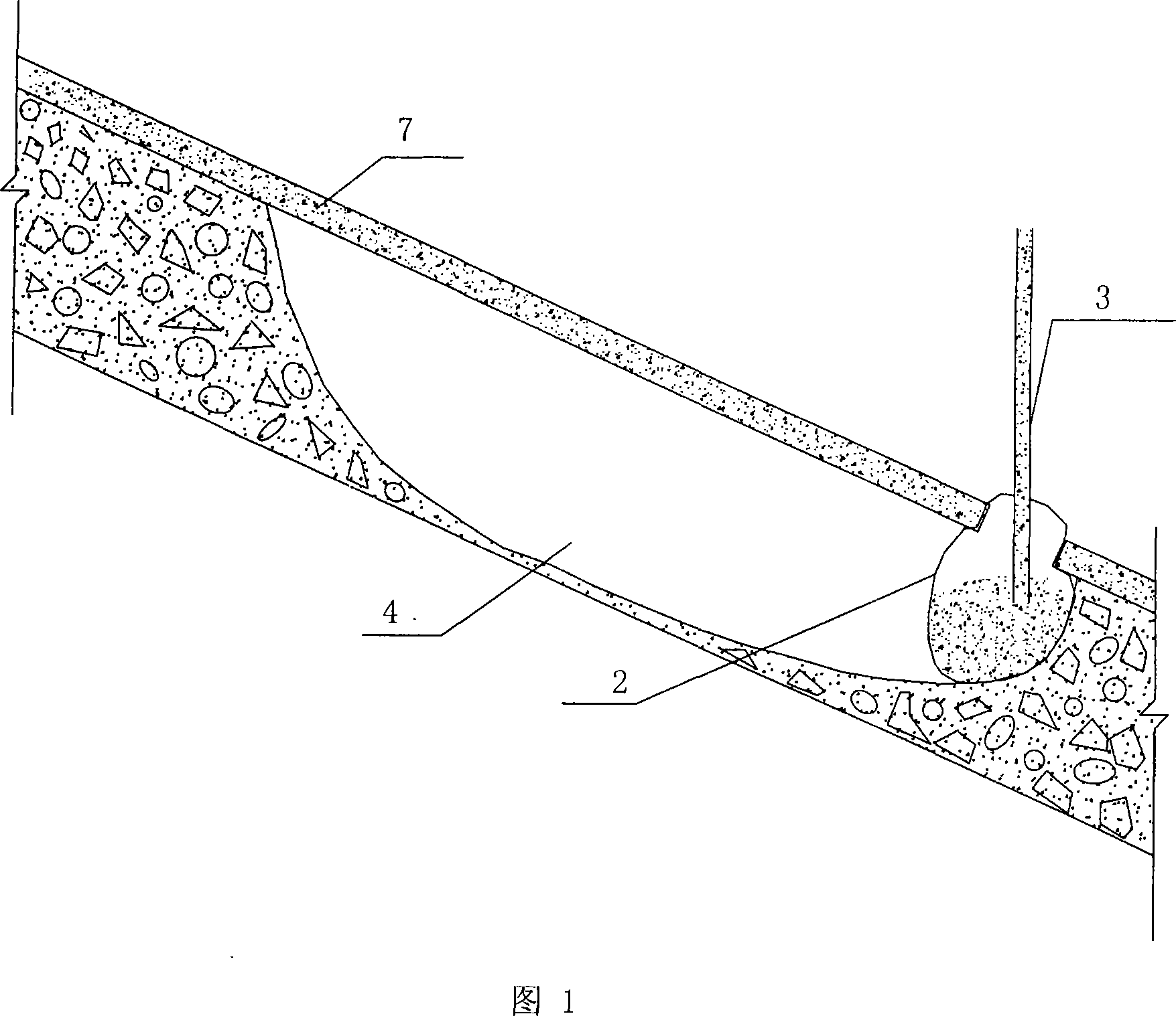 Method for repairing damage of underwater concrete panel slope protection