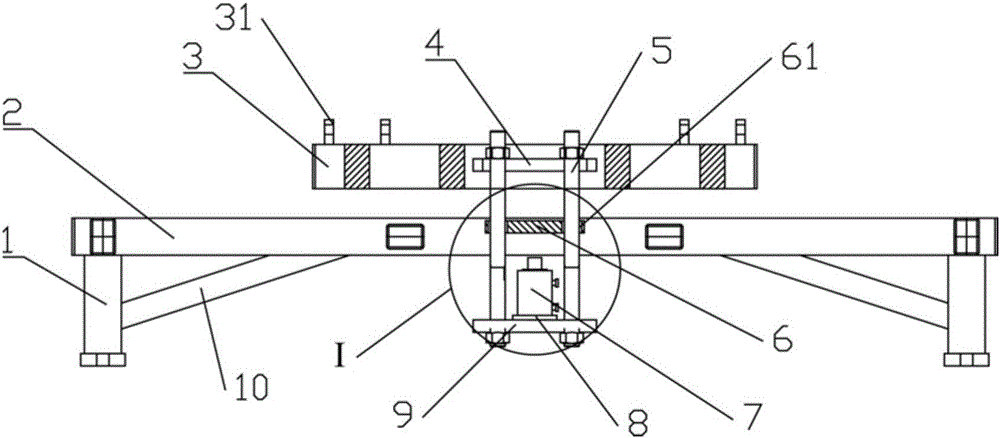 Test loading device for the fuel tank under the fuel EMU