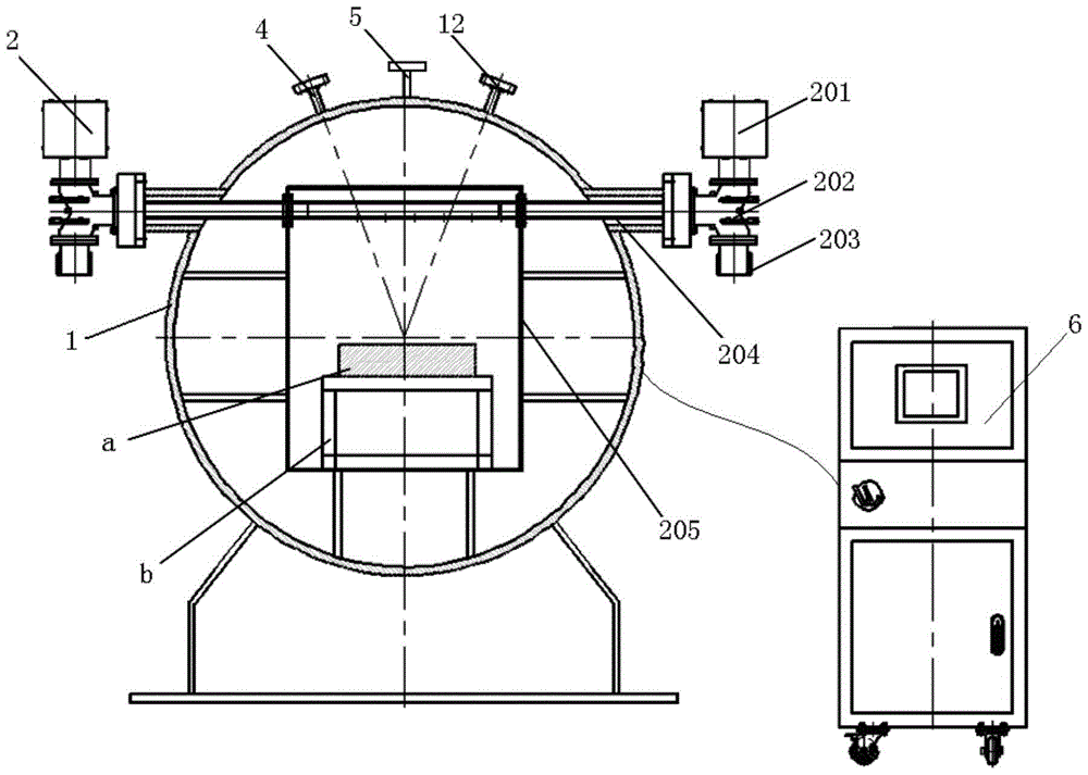 Microwave mixing heating and pressing device