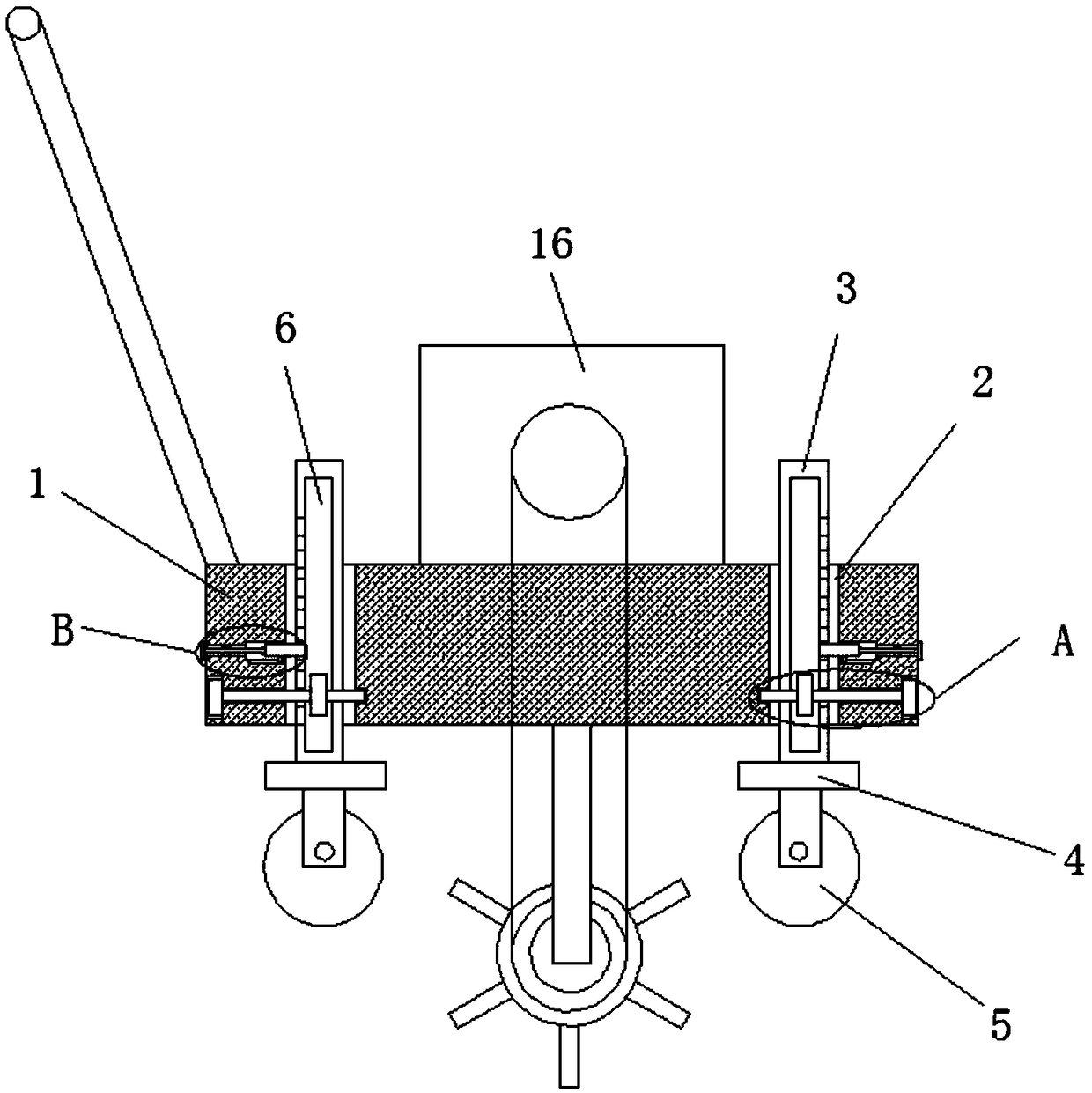 Soil loosening device for blueberry planting