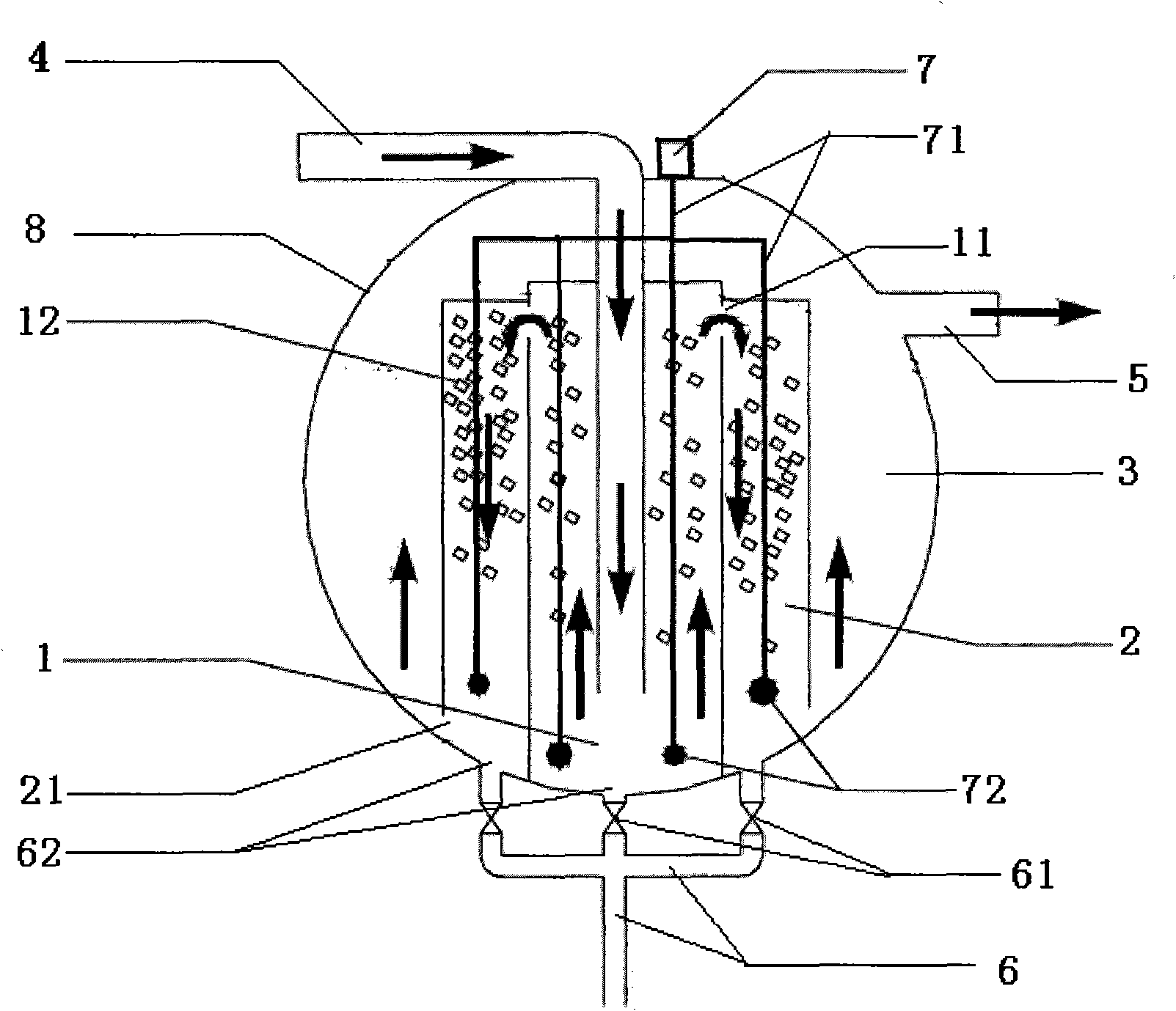 Biological integrated treatment device of domestic sewage