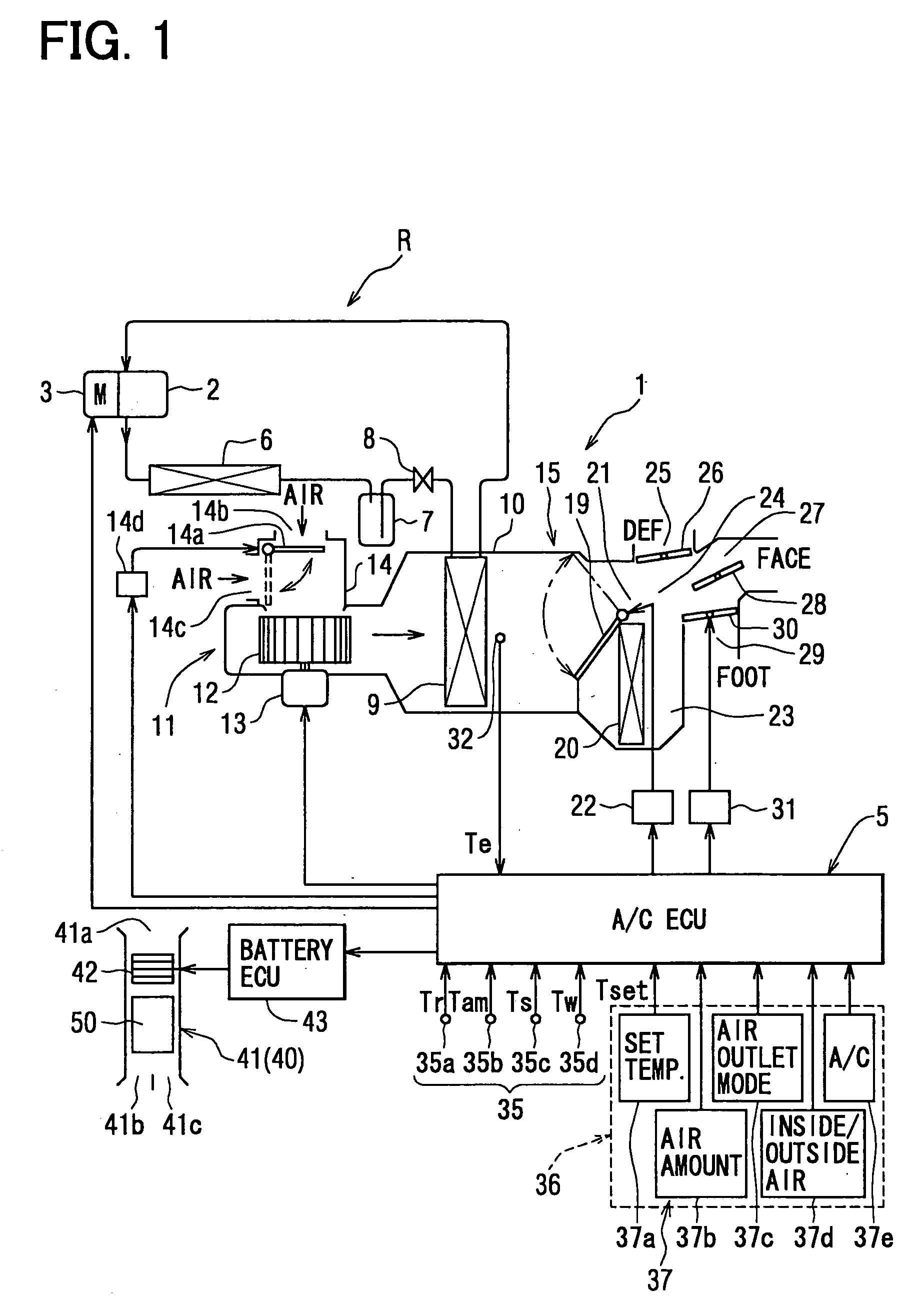 Battery cooling system for vehicle