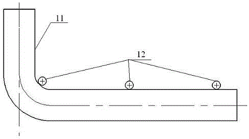 Casting connector of 500-diameter section dummy bar head