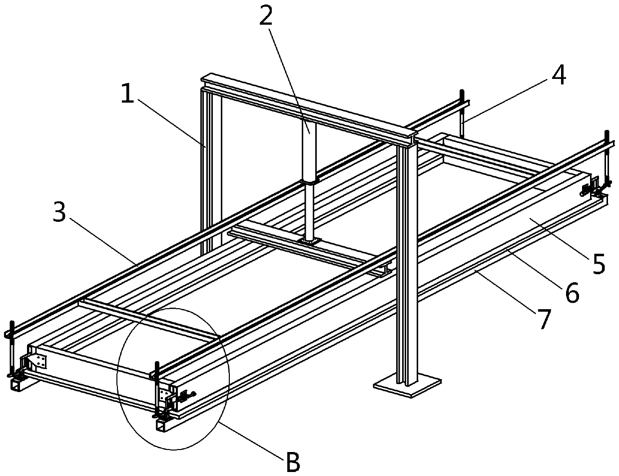 Automatic pressing and buckling device of wallboard mold