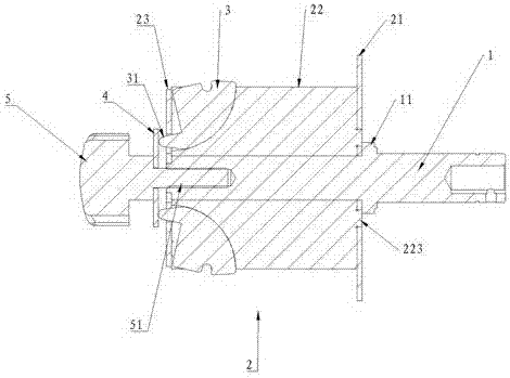 A roll film tension adjustment device