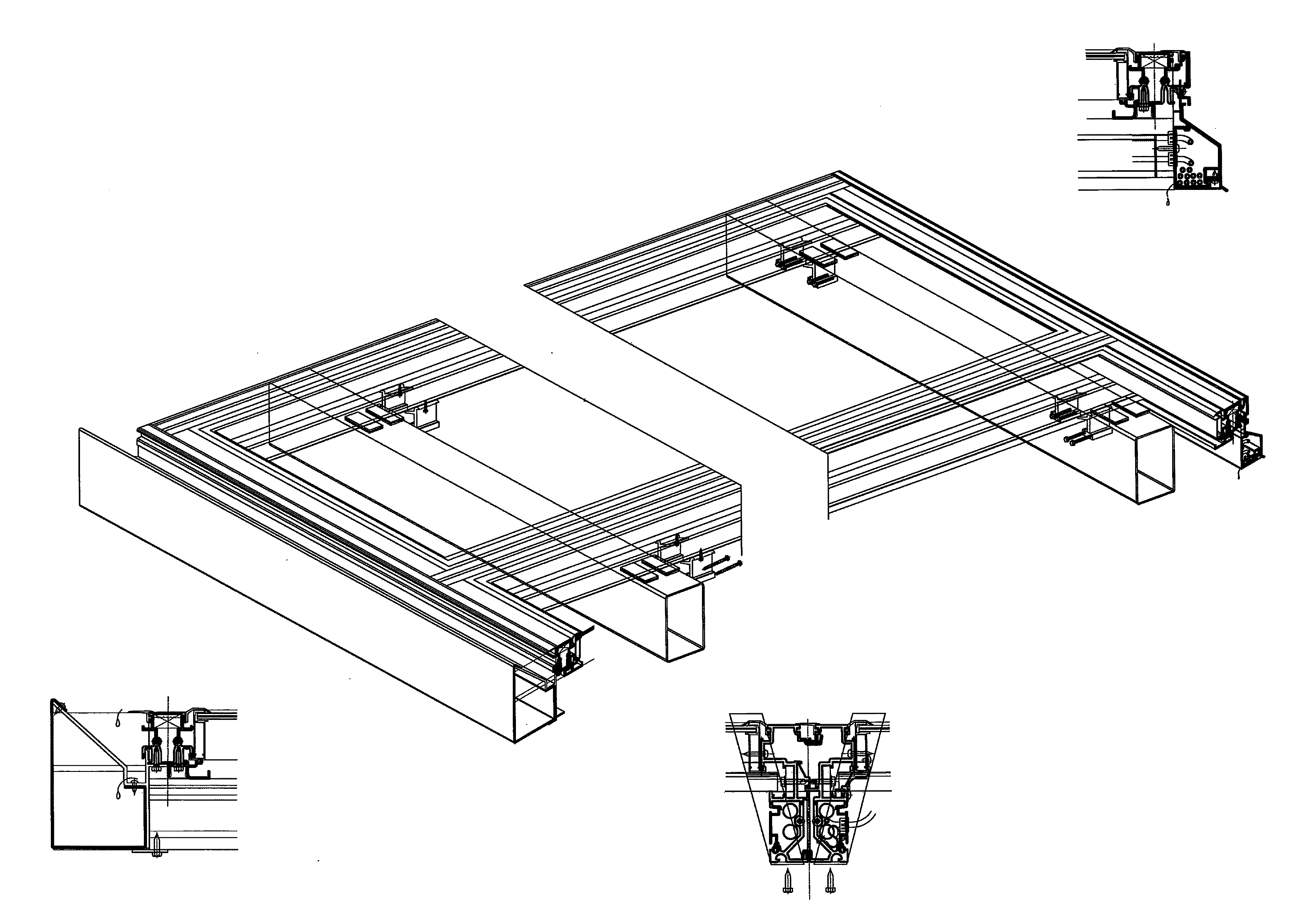 Unitized overhead glazing systems