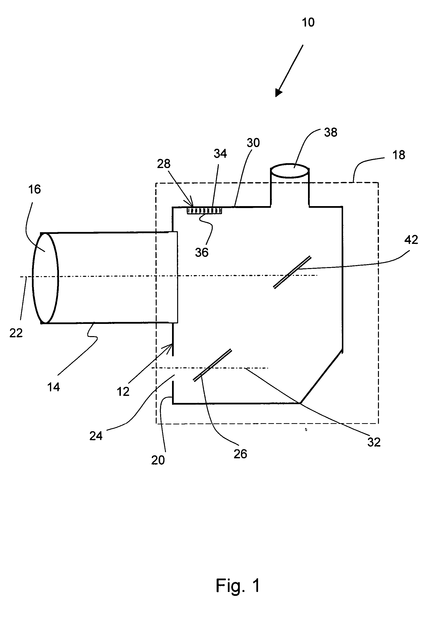 Solar telescope with integrated alignment mechanism