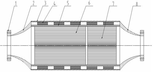 Purification and noise elimination integrated engine catalytic converter based on negative poisson ratio metamaterial