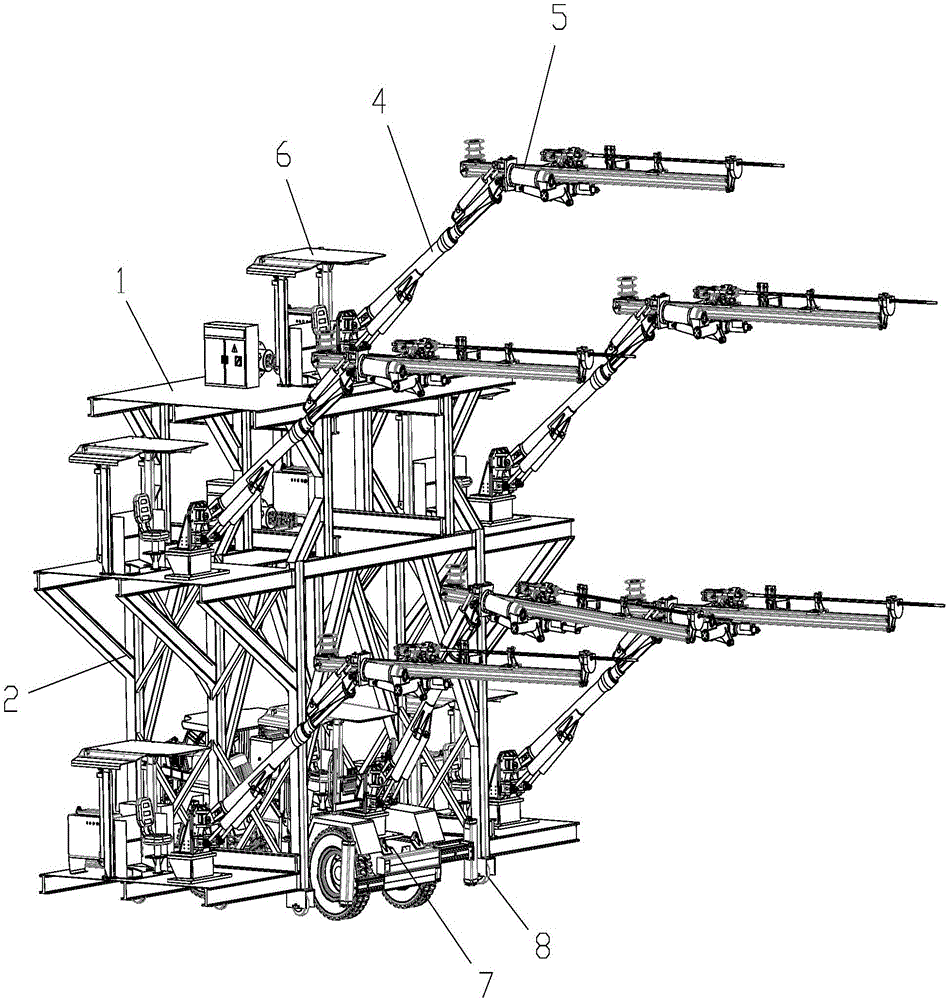 Modular full-hydraulic rock drilling system