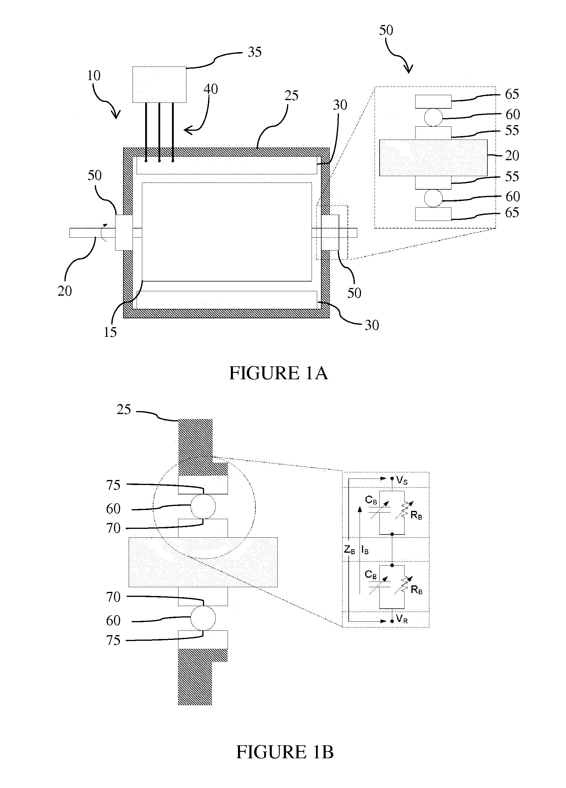 Rotary capacitor for shunting high frequency bearing currents and reducing EMI in electric machinery