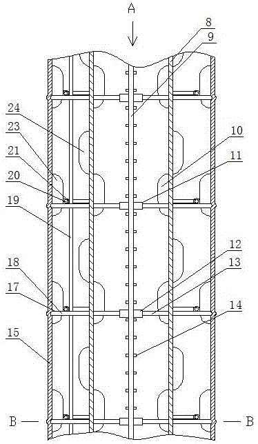 Compound efficient energy-saving desulfurization, denitrification and dedusting integrated purifying column