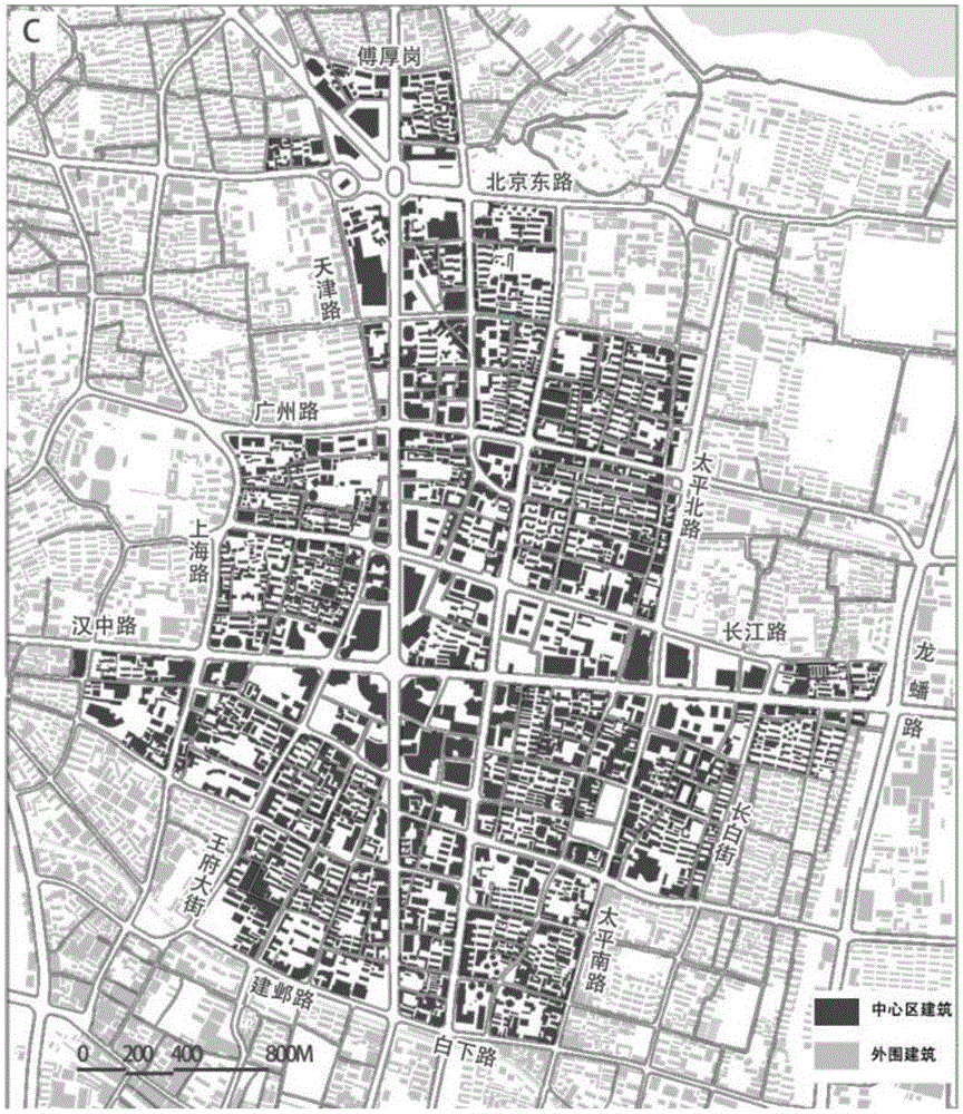 Method for manufacturing and displaying urban center micro heat island digital map