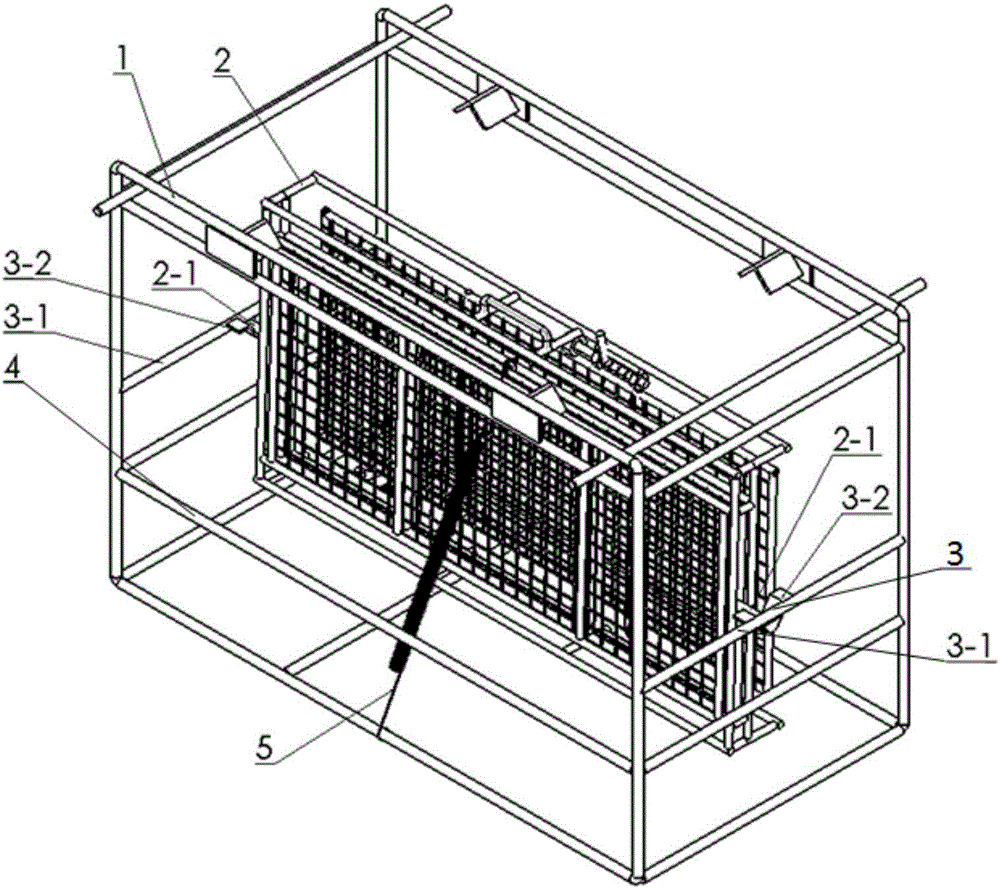 Automatic turning material frame device for cleaning valve lifters