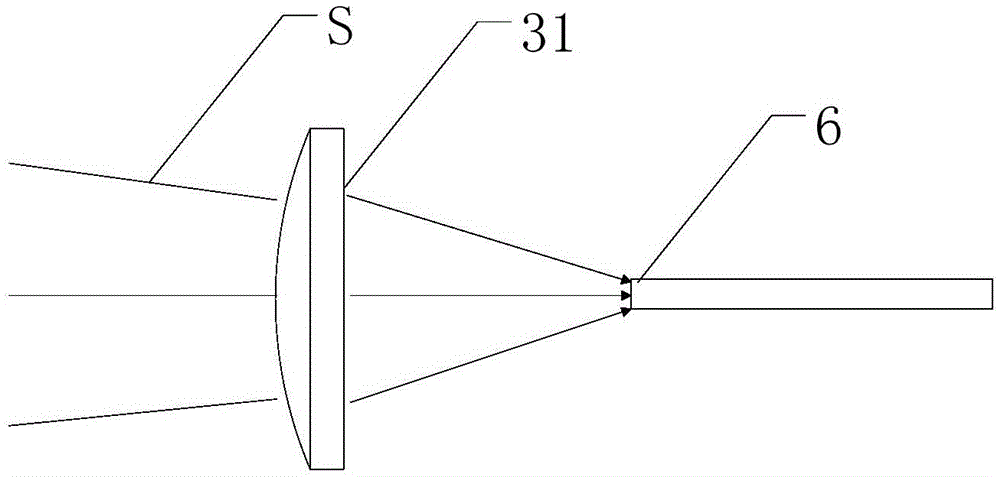 Two-stage focusing sunlight concentrating device