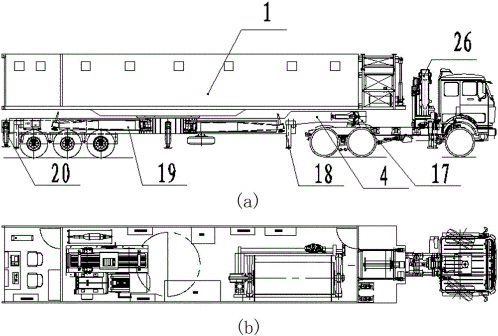 Vehicle-mounted mooring system for large and medium-sized captive balloon