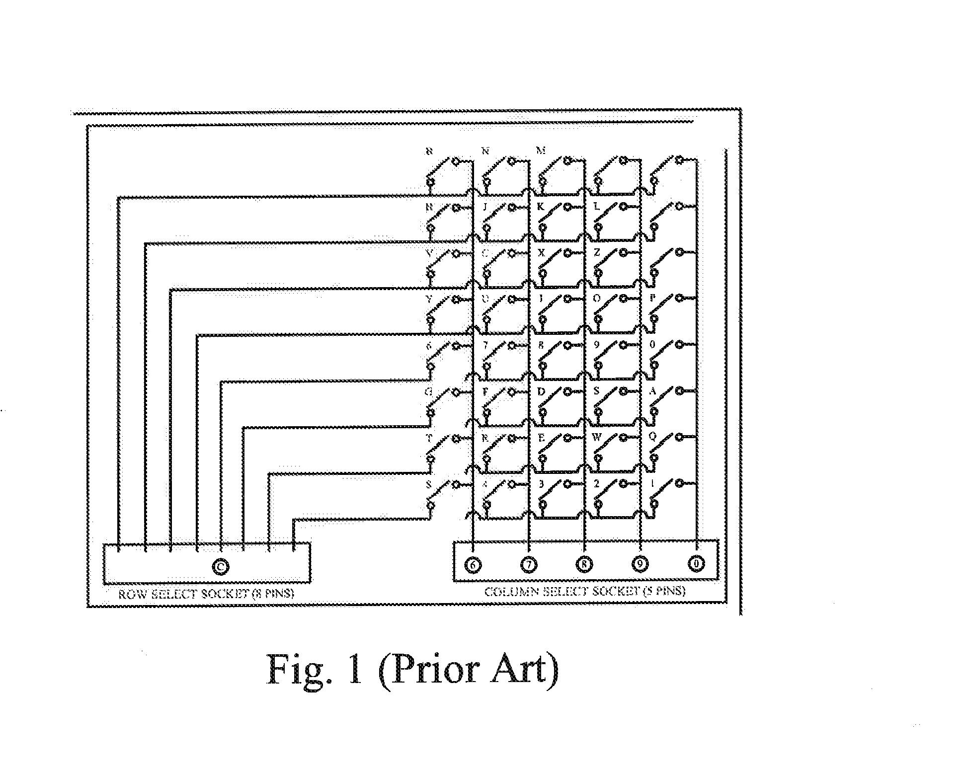 Capacitive touch keyboard