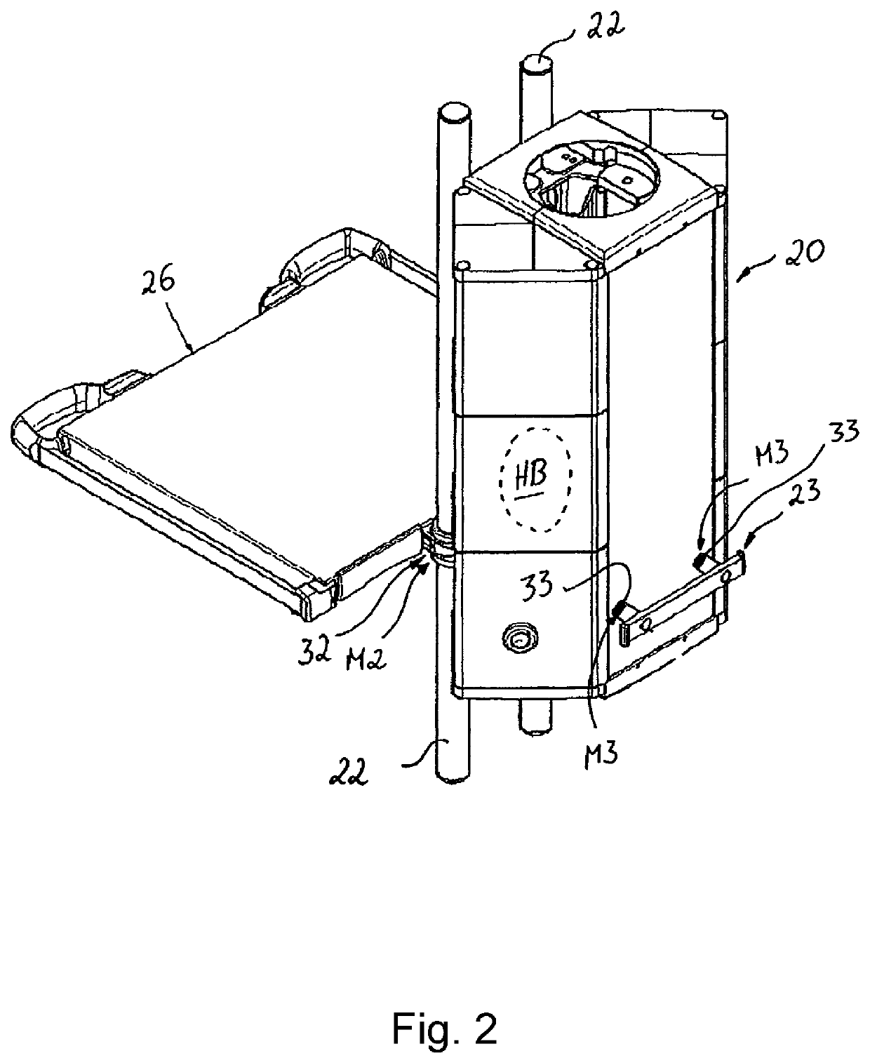 Stand device responsive to force or movement, control device, and method for positioning the stand device