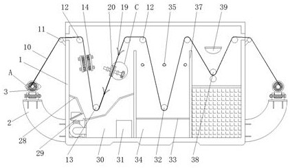 Textile fabric fluff removing device with fabric protection function