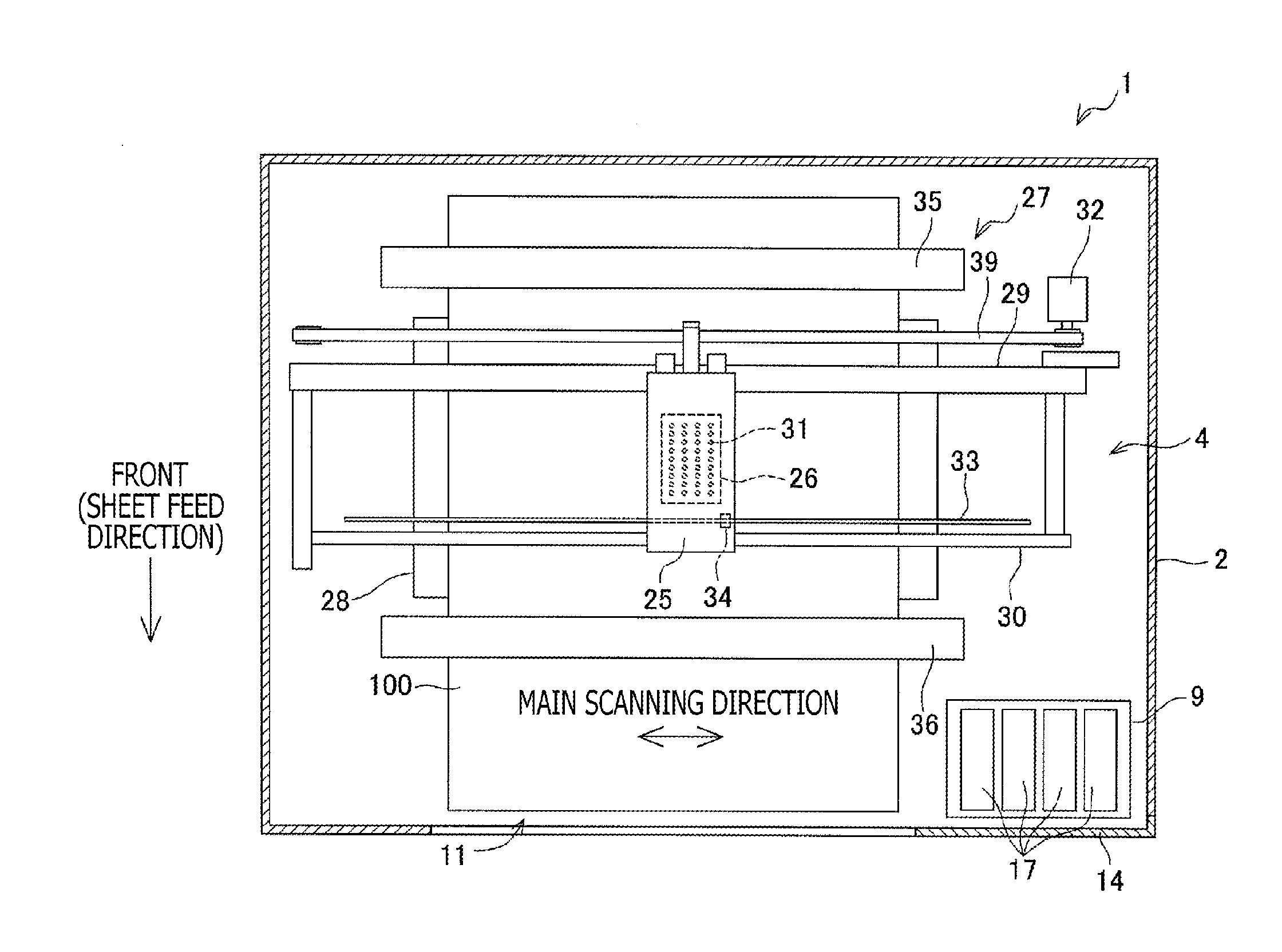 Method of forming ink ejection adjustment pattern, ink ejection adjustment method for inkjet head and inkjet printer