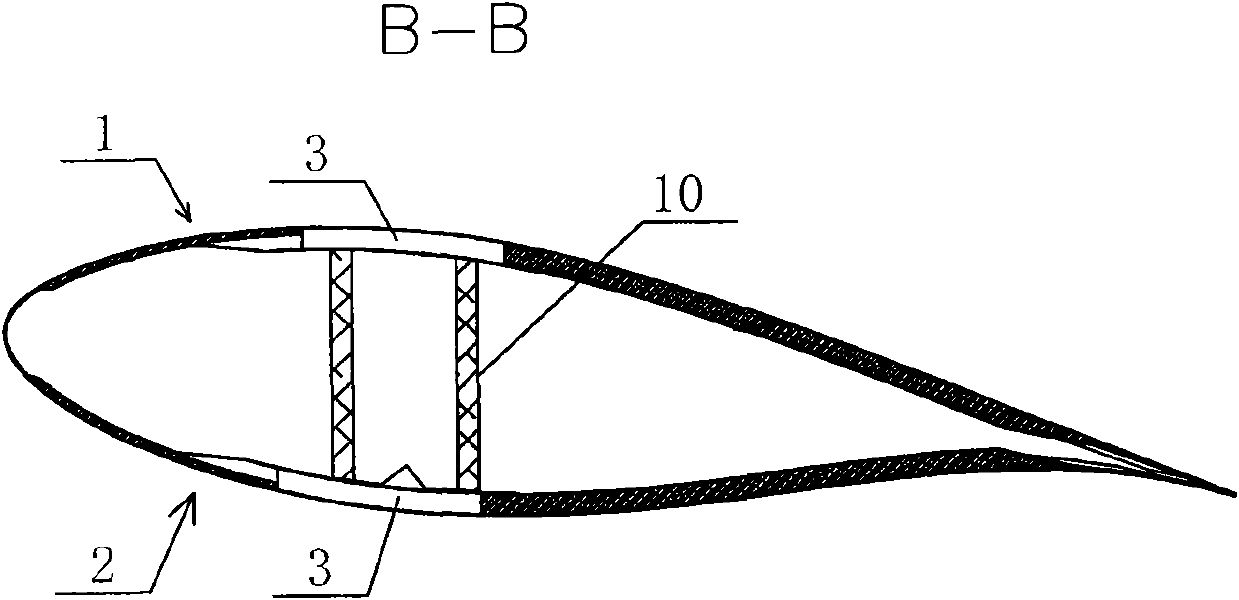 Multi-beam structure glass fiber reinforced plastic vierendeel vane of megawatt wind generator and producing method thereof