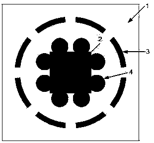 Wide-beam microstrip antenna based on hybrid loading