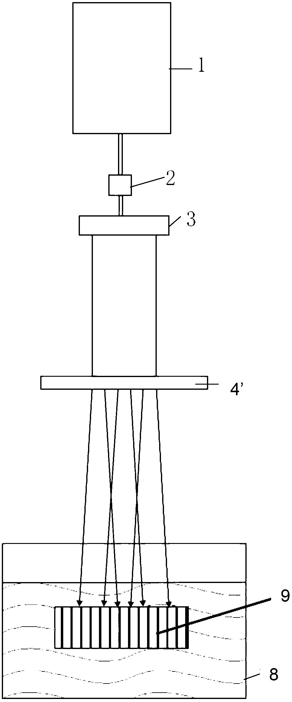 Wool preparing process by crystalline silicon based on laser interference induced reaction