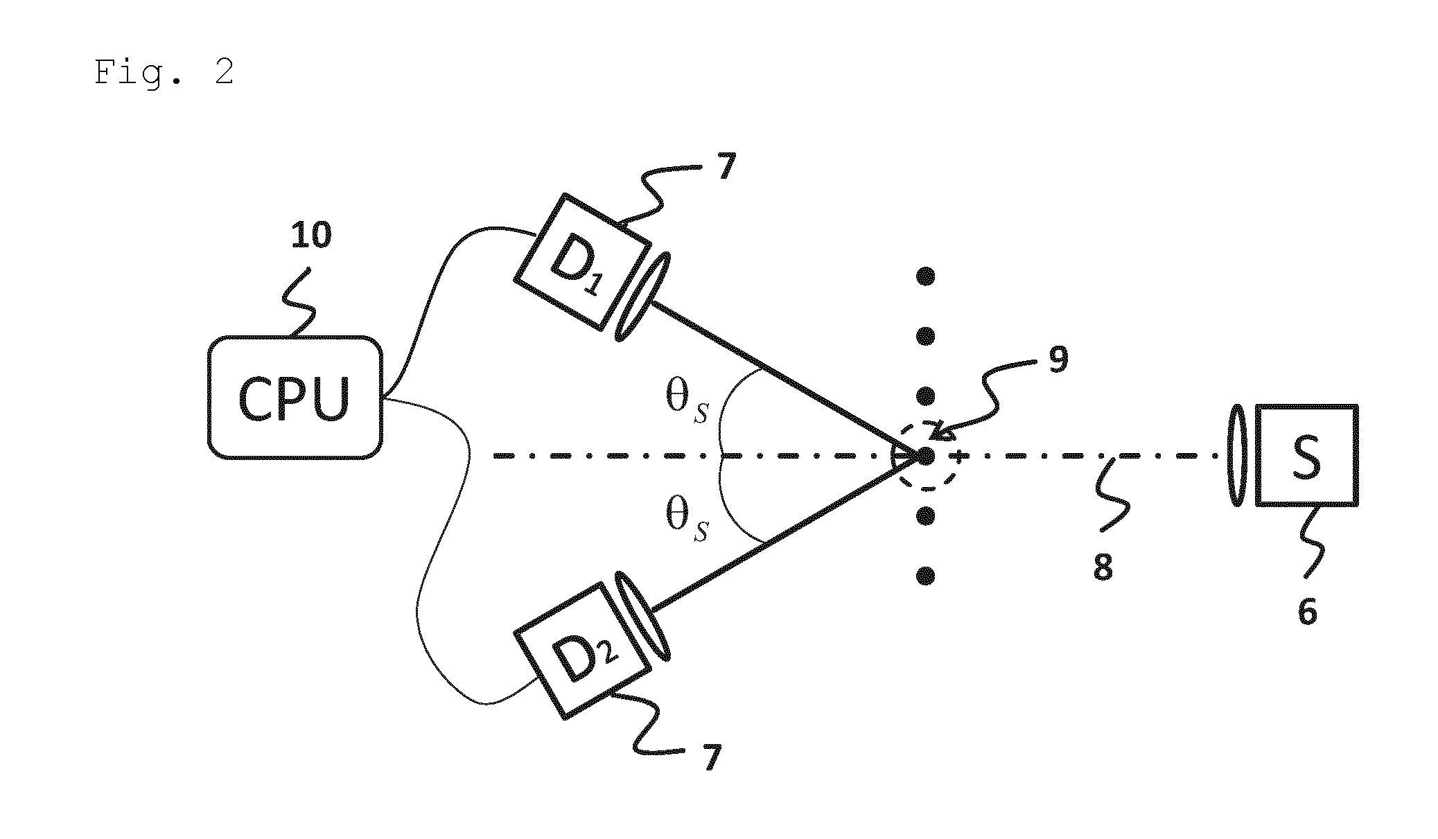 Method and device for determining the size of a transparent particle