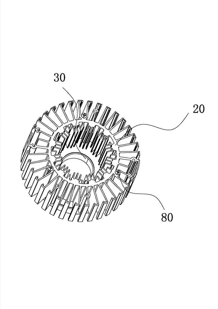 Radiating LED (Light Emitting Diode) module and LED down lamp