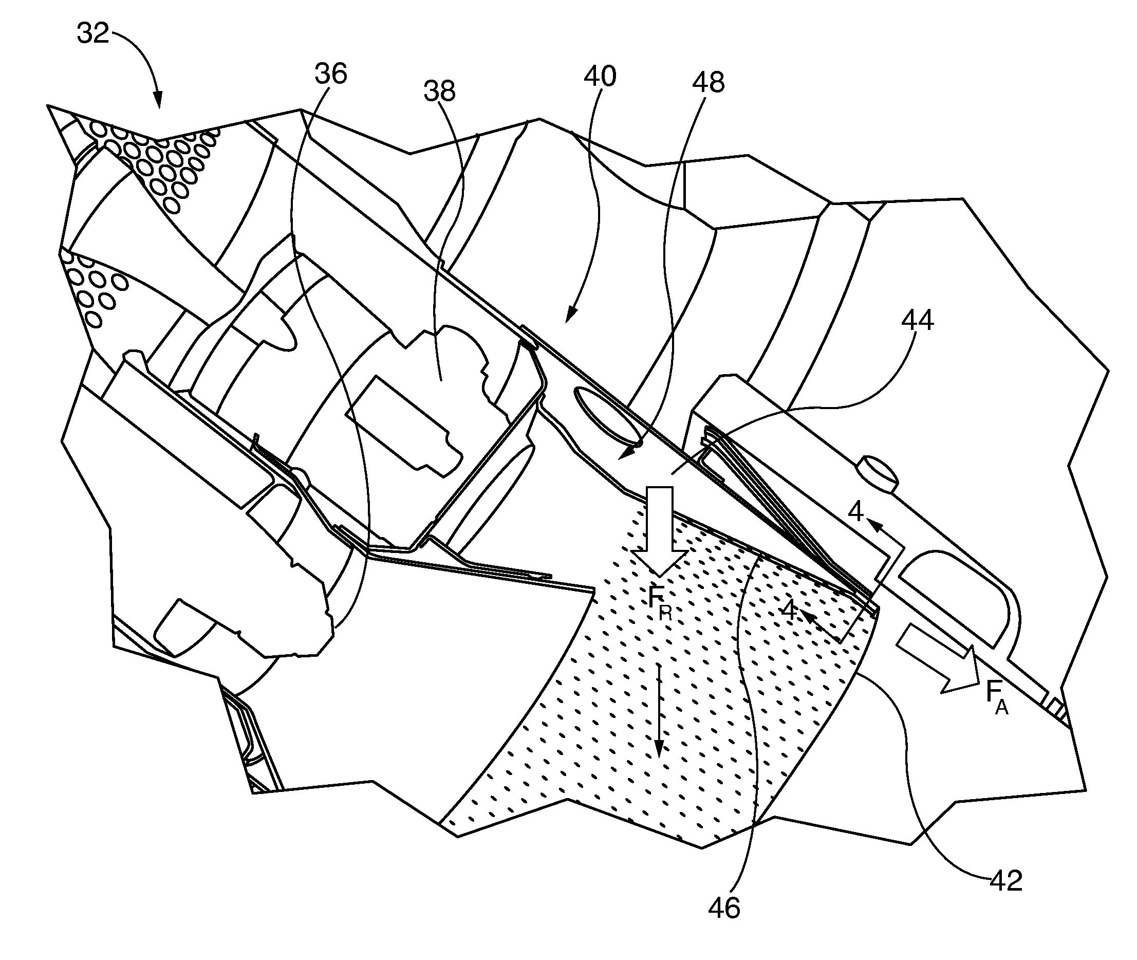 Gas turbine engine combustor basket with inverted platefins