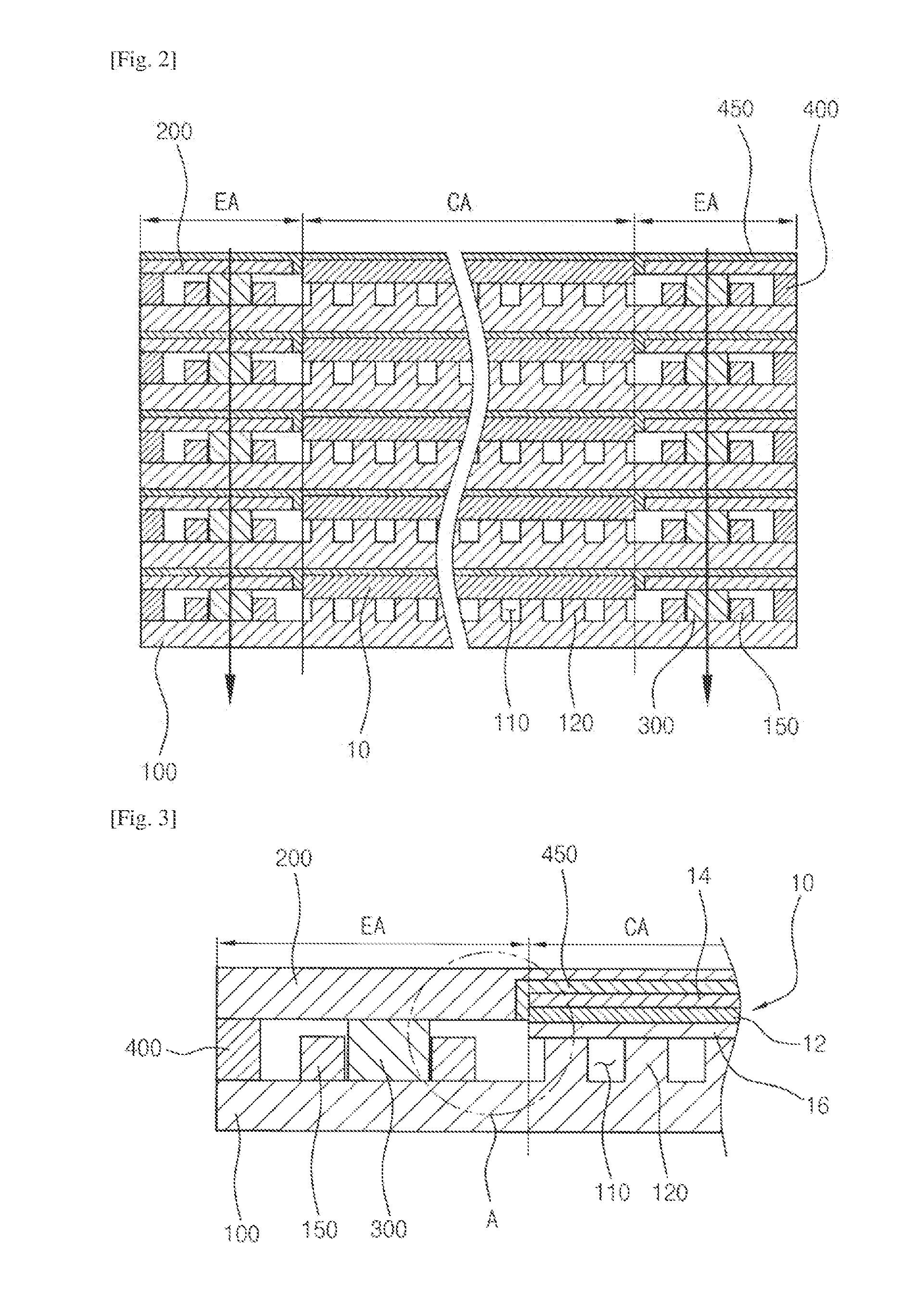 Stacked structure fur fuel cell