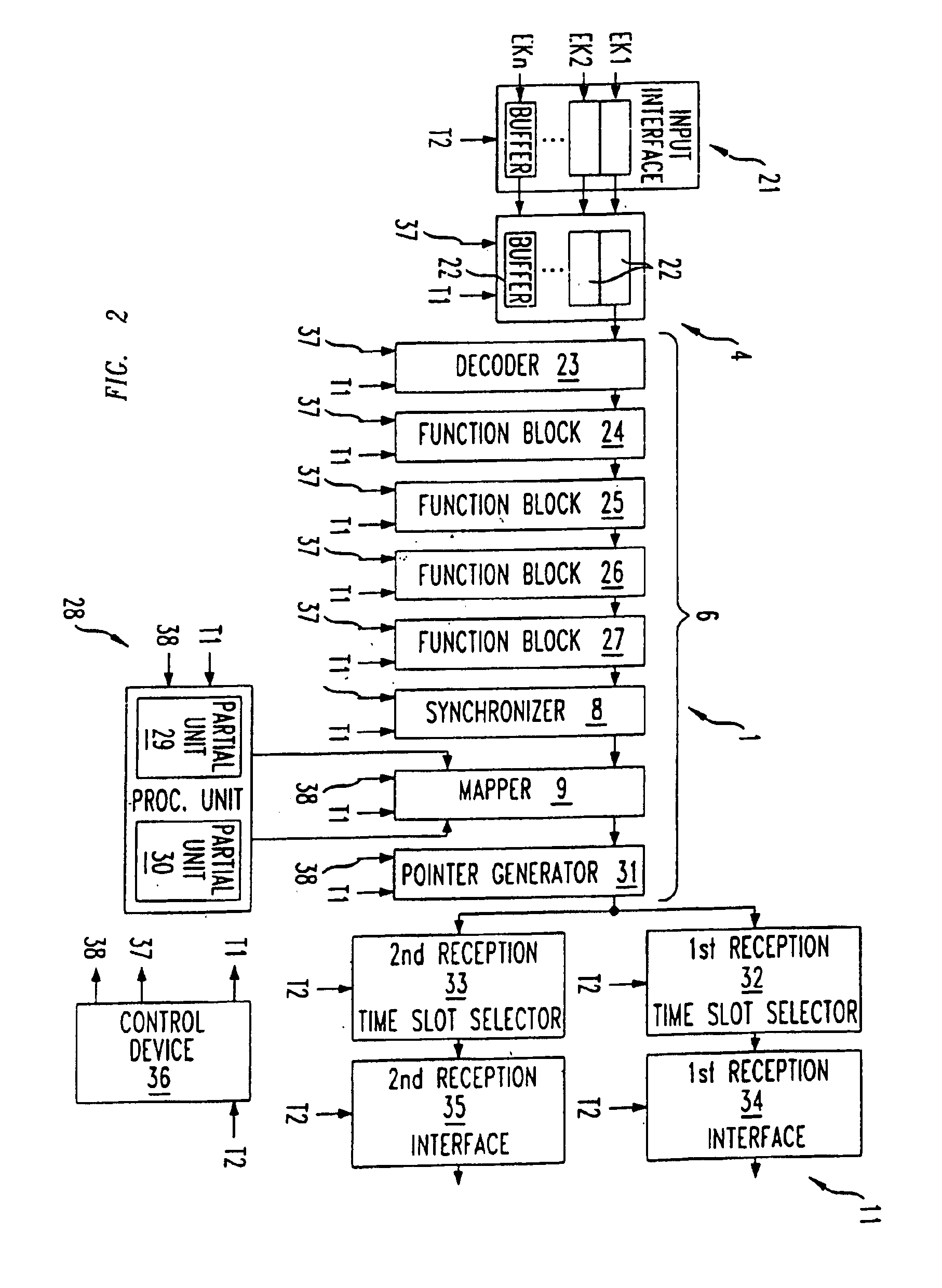 Circuit for transmitting plesiochronous signals in a SDH system