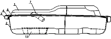 Fuel tank capable of reinforced integrally