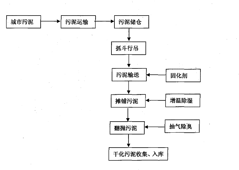 Sludge drying process