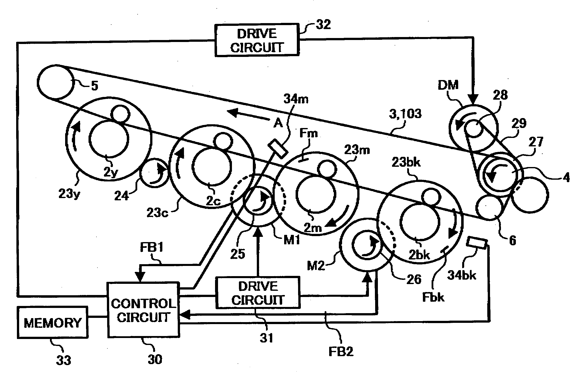 Method and apparatus for image forming capable of effectively eliminating color displacements